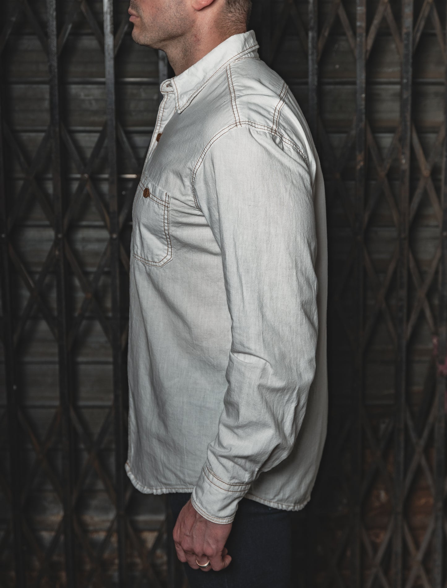 The Chambray Work Shirt White