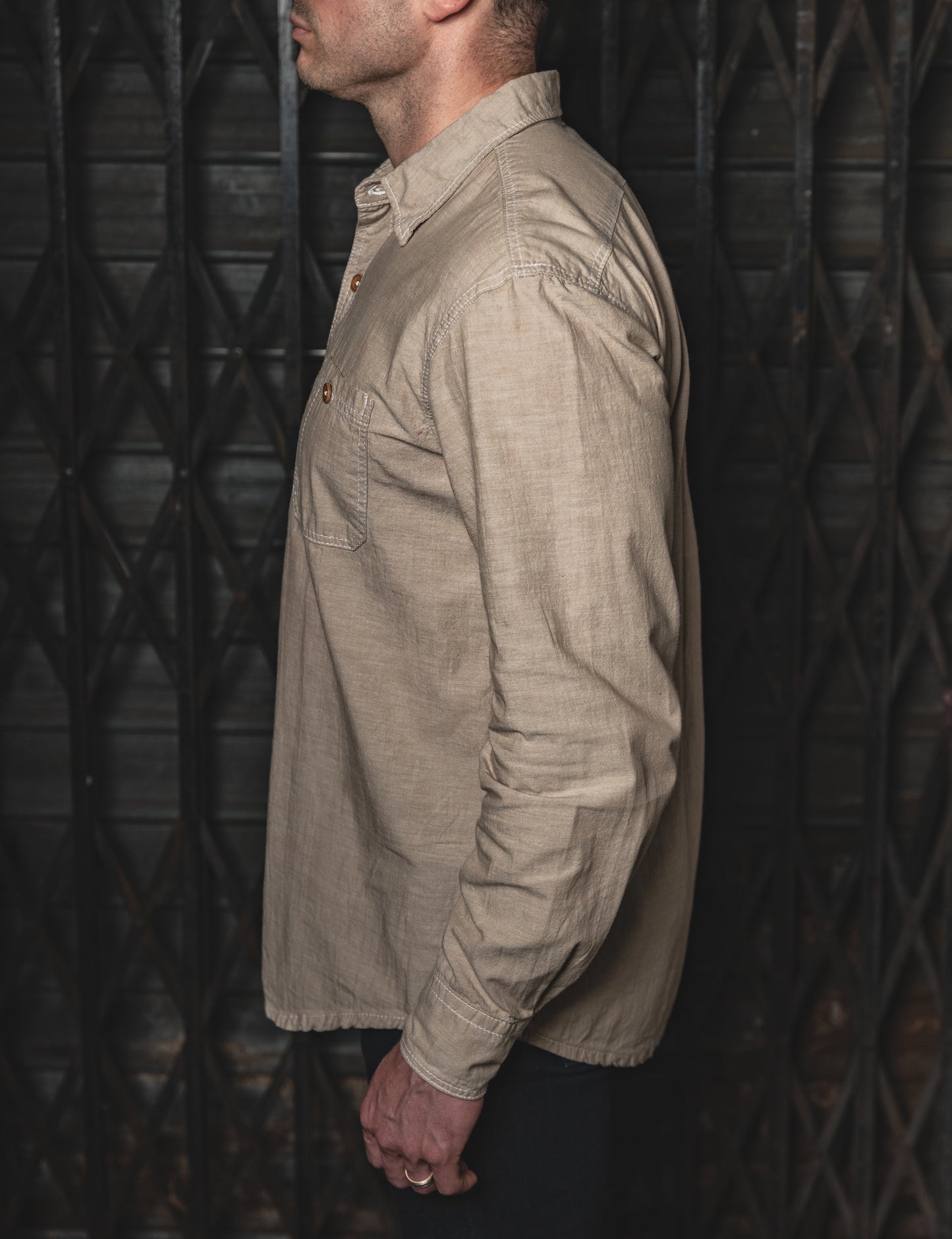 The Chambray Work Shirt Tan