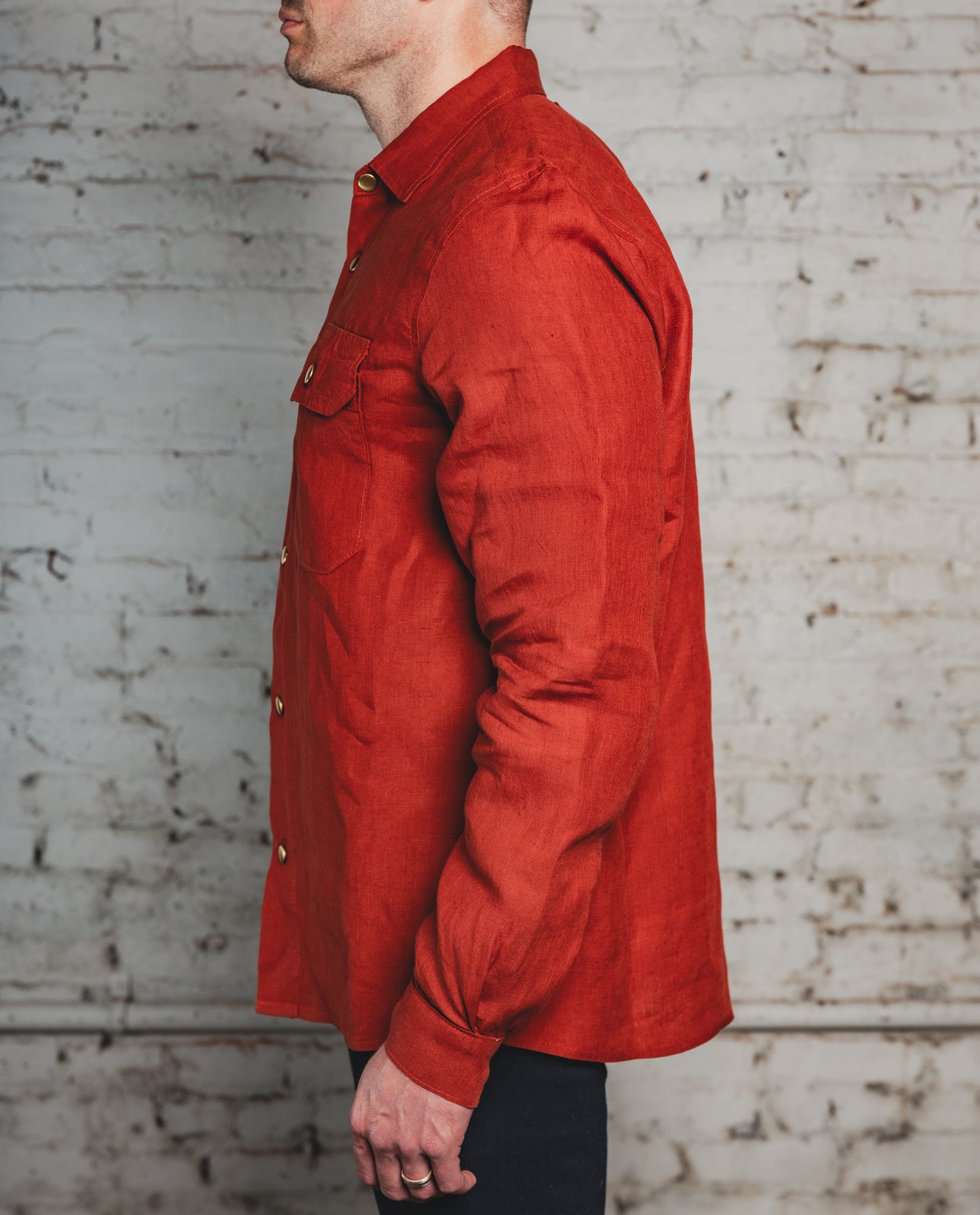 The Americana Linen Shirt Terra Cotta