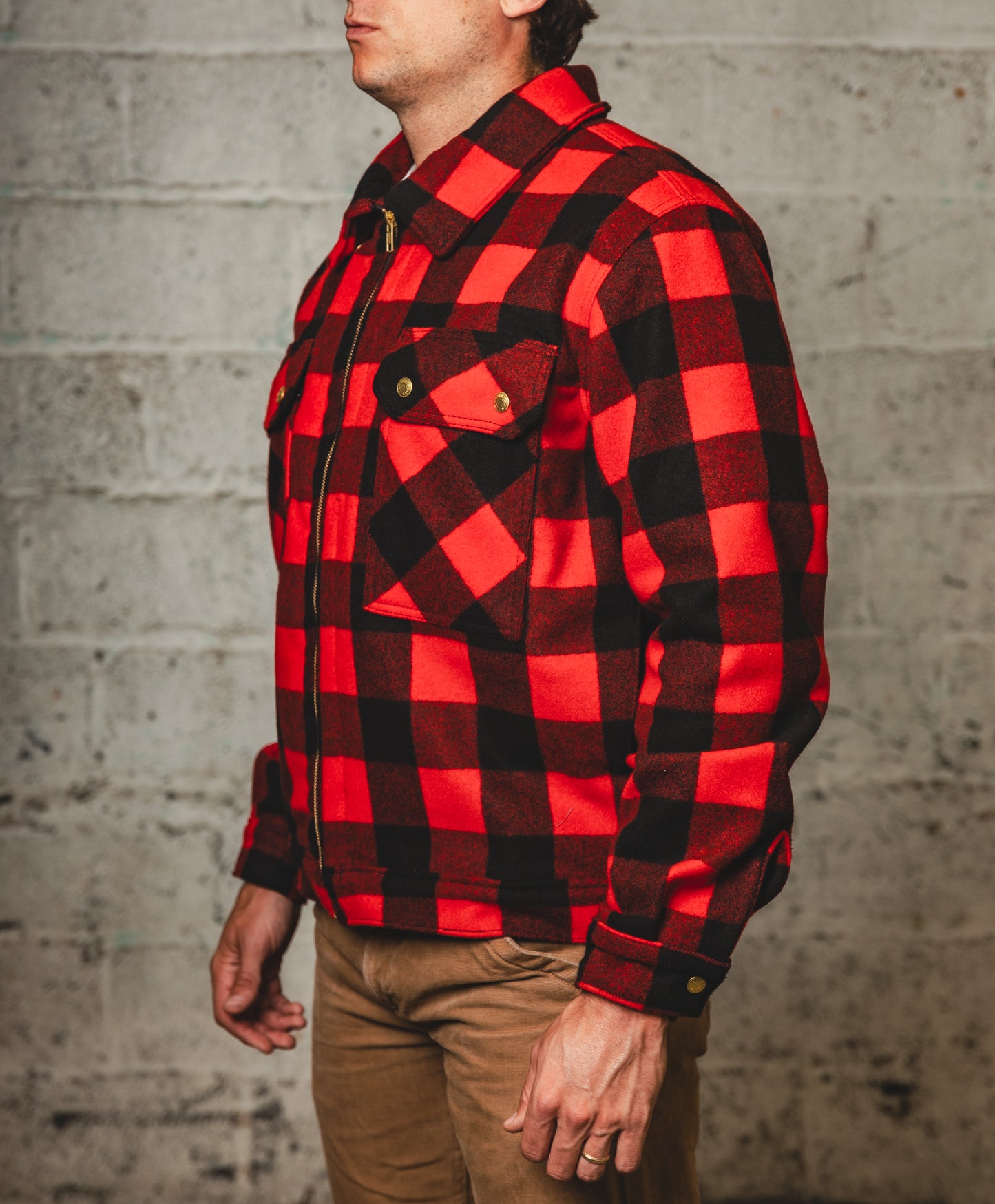 The Woolen Lumber Jacket- Red Buffalo Plaid