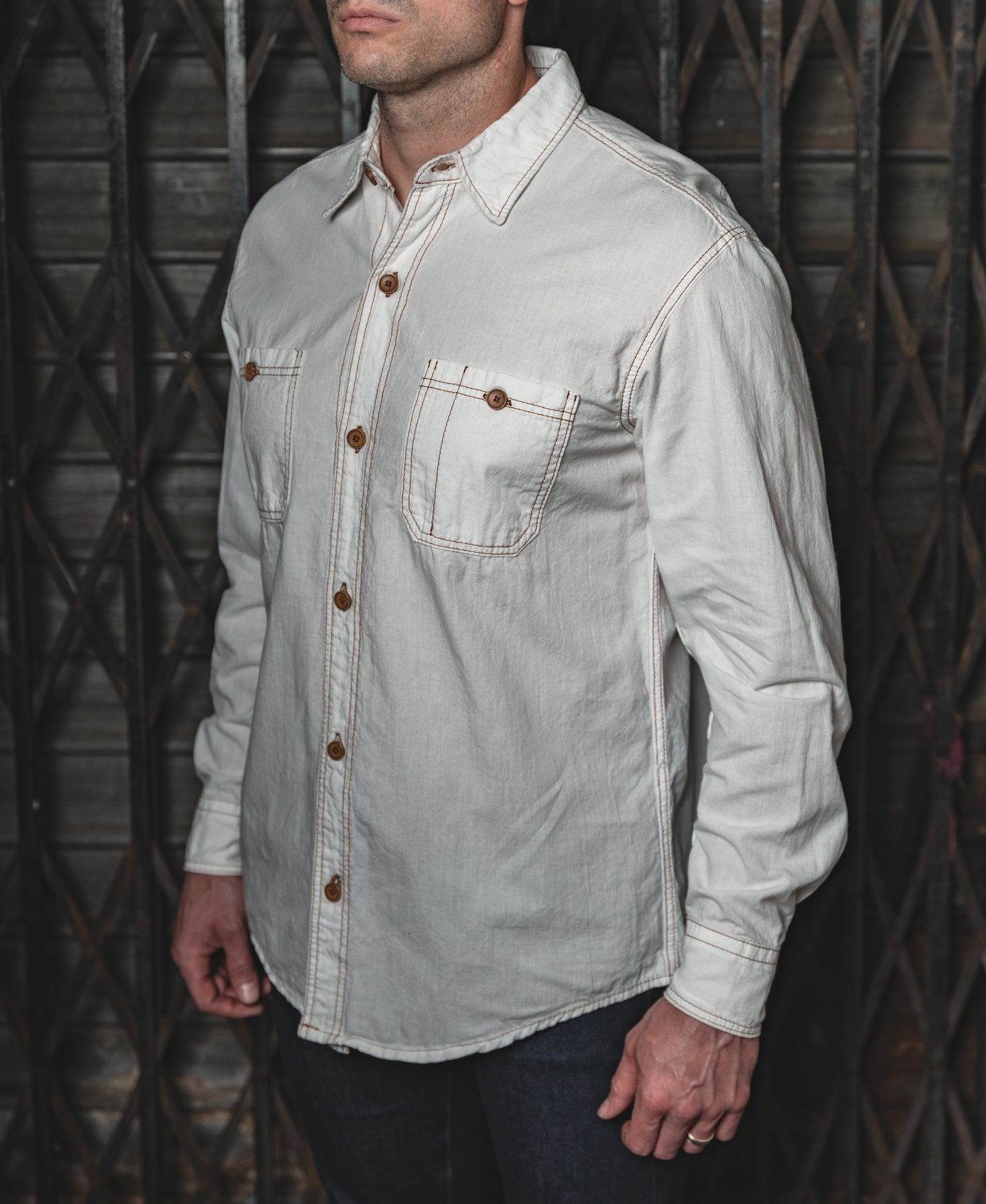 The Chambray Work Shirt White