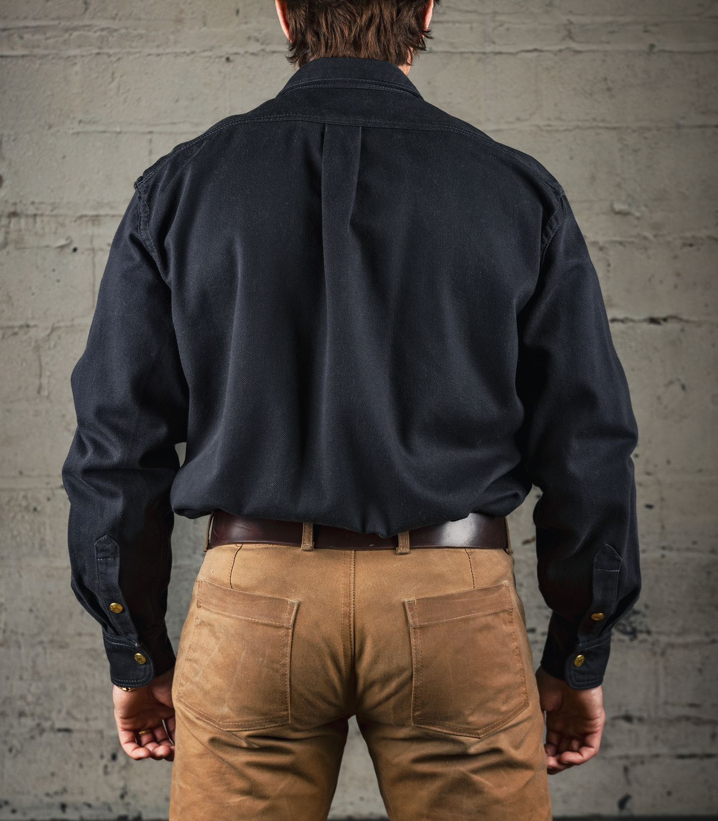 Heat Straps Utility Shirt - Charcoal — Back View