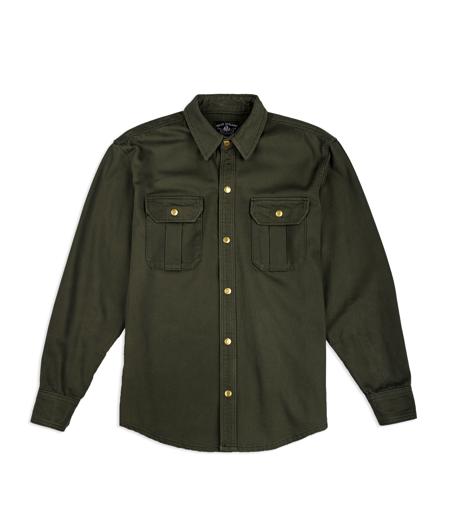 Heat Straps Utility Shirt - Olive — Flatlay