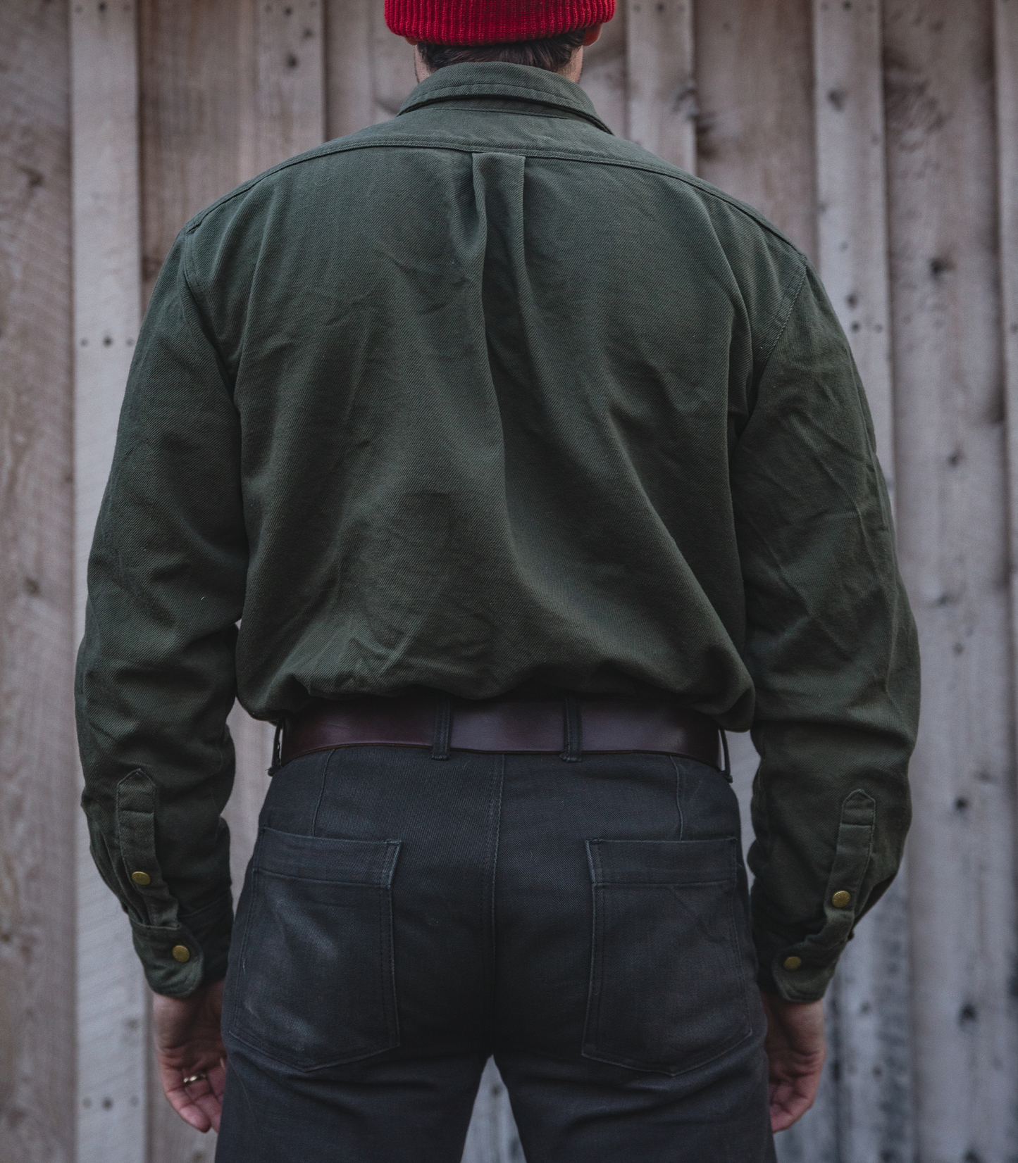 Heat Straps Utility Shirt - Olive — Back View