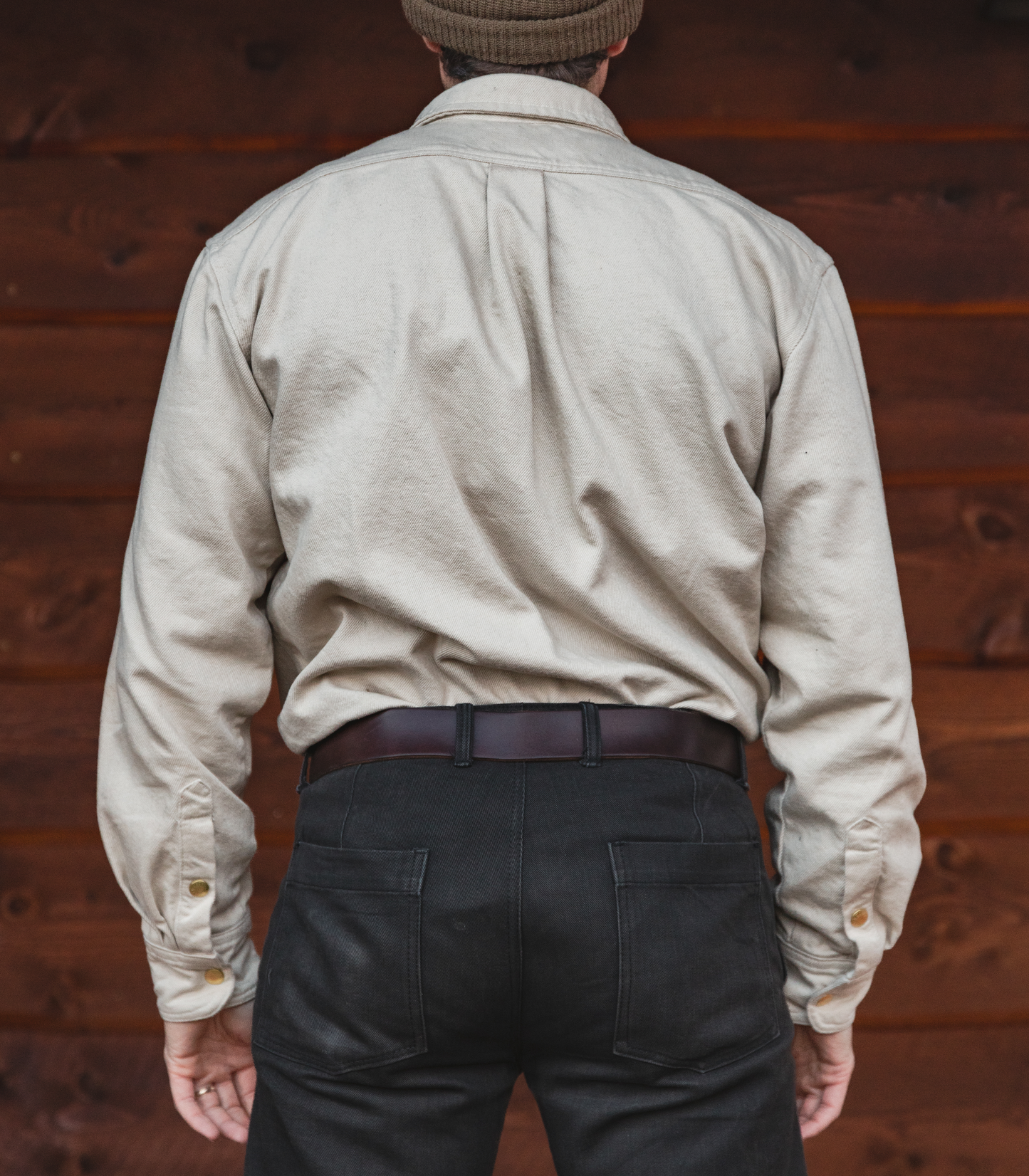 Heat Straps Utility Shirt - Natural — Back View