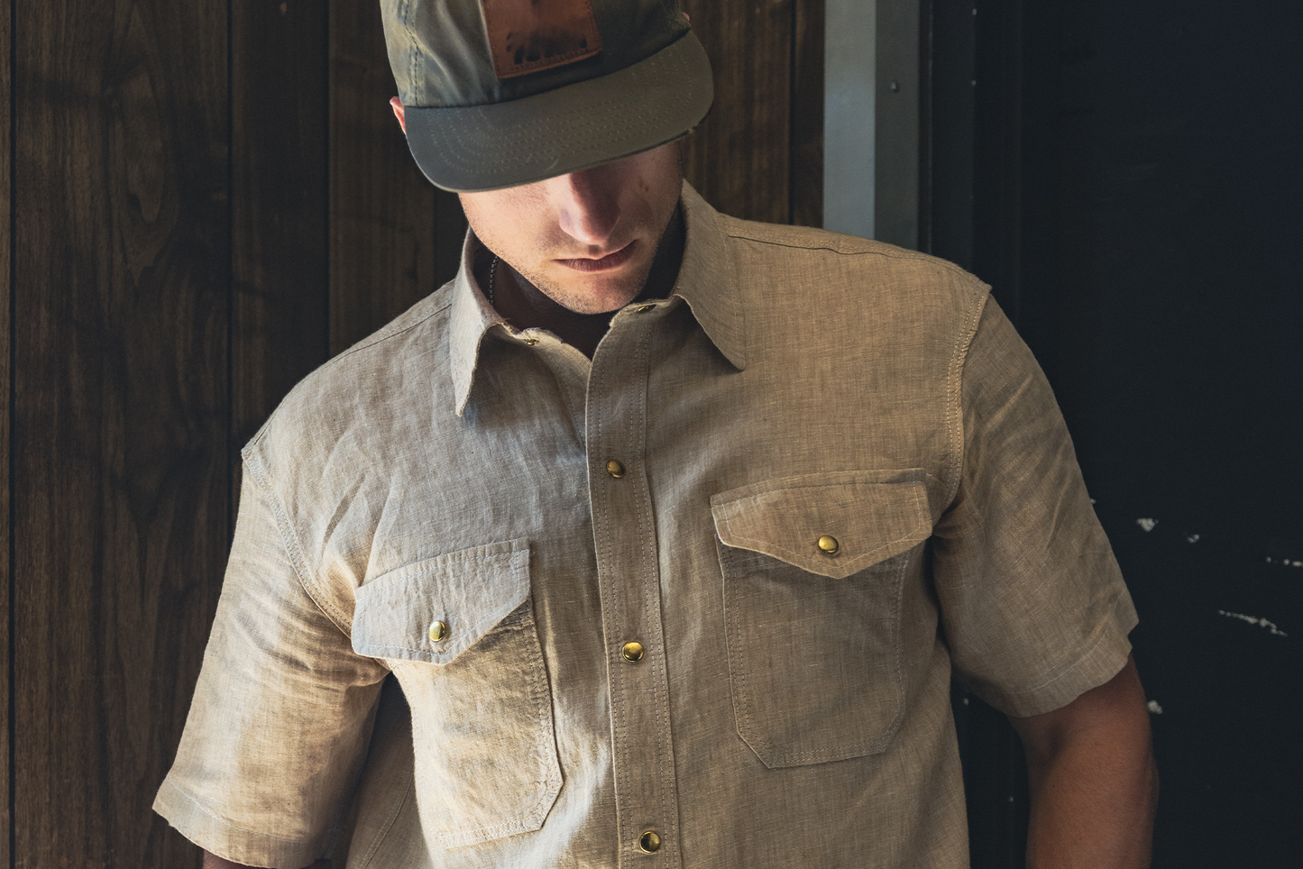 The Short Sleeve Work Shirt - Oat Linen