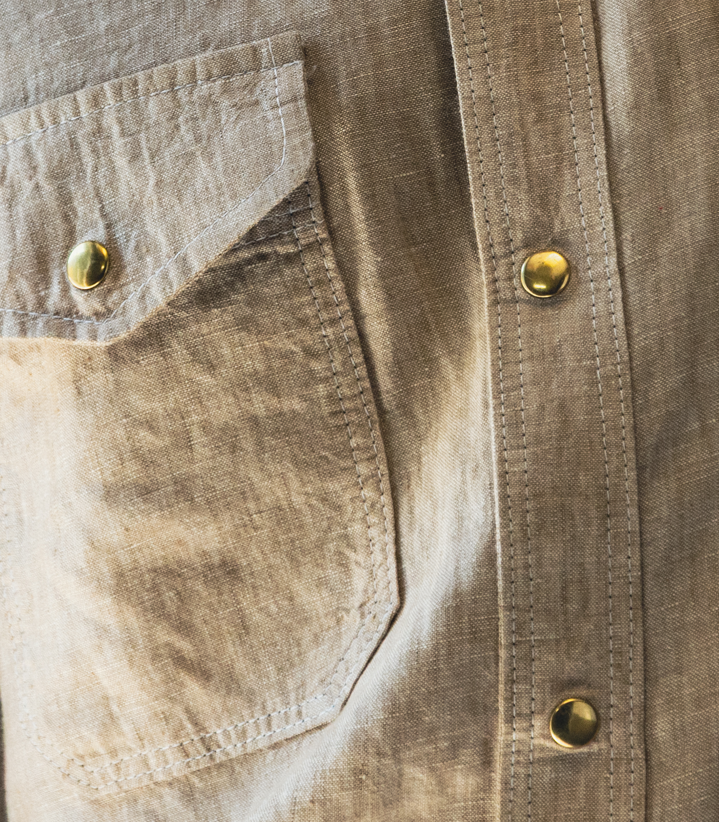 The Short Sleeve Work Shirt - Oat Linen