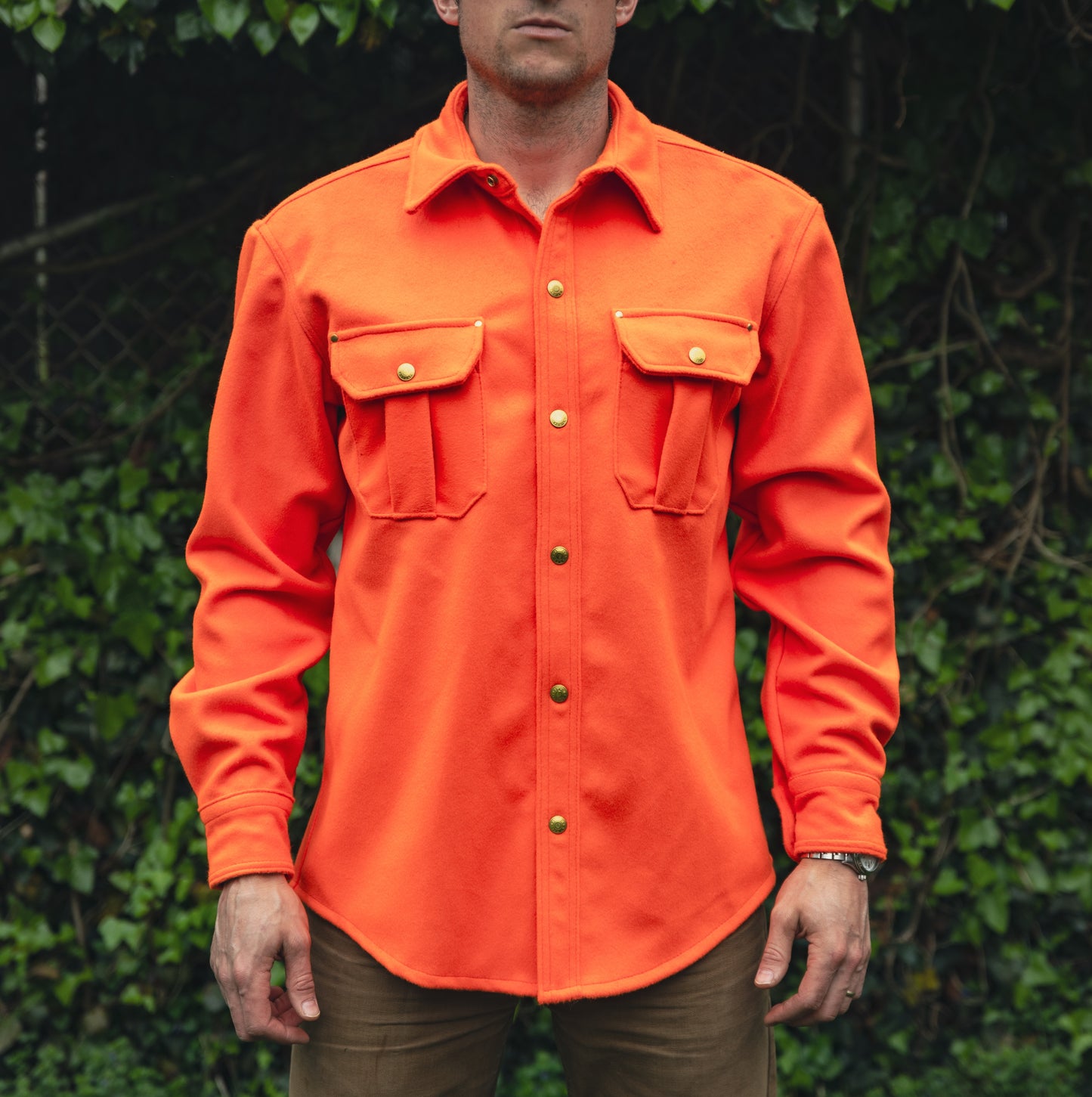 Outlander Woolen Shirt- Blaze Orange XS