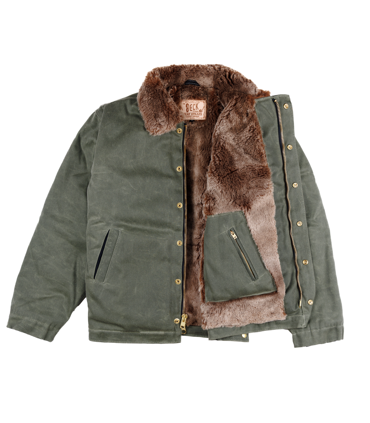 The Deck Jacket- Olive – Heat Straps USA