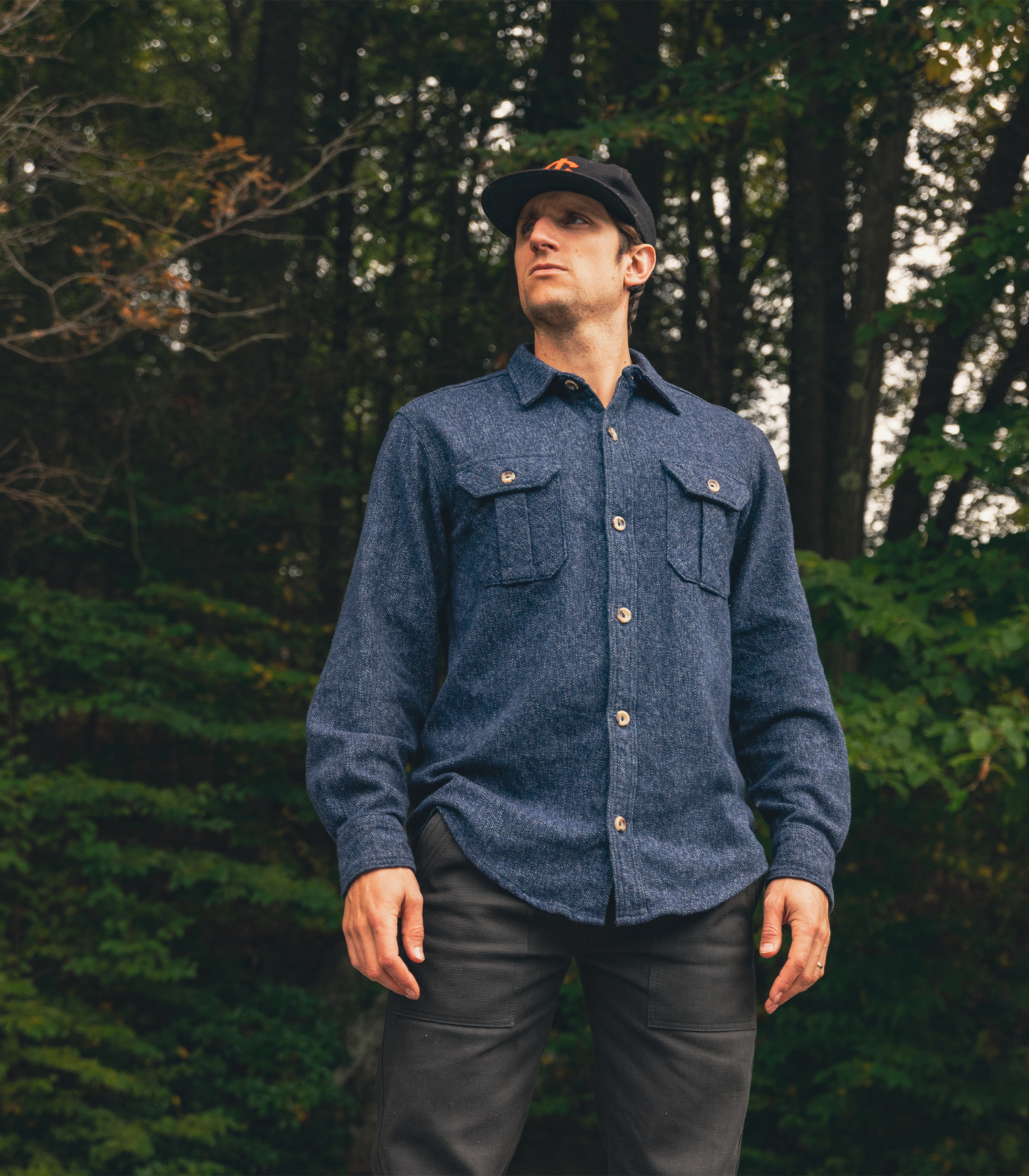 The Flannel- Navy