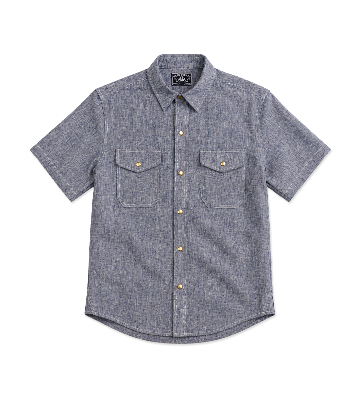 The Short Sleeve Work Shirt - Navy Linen
