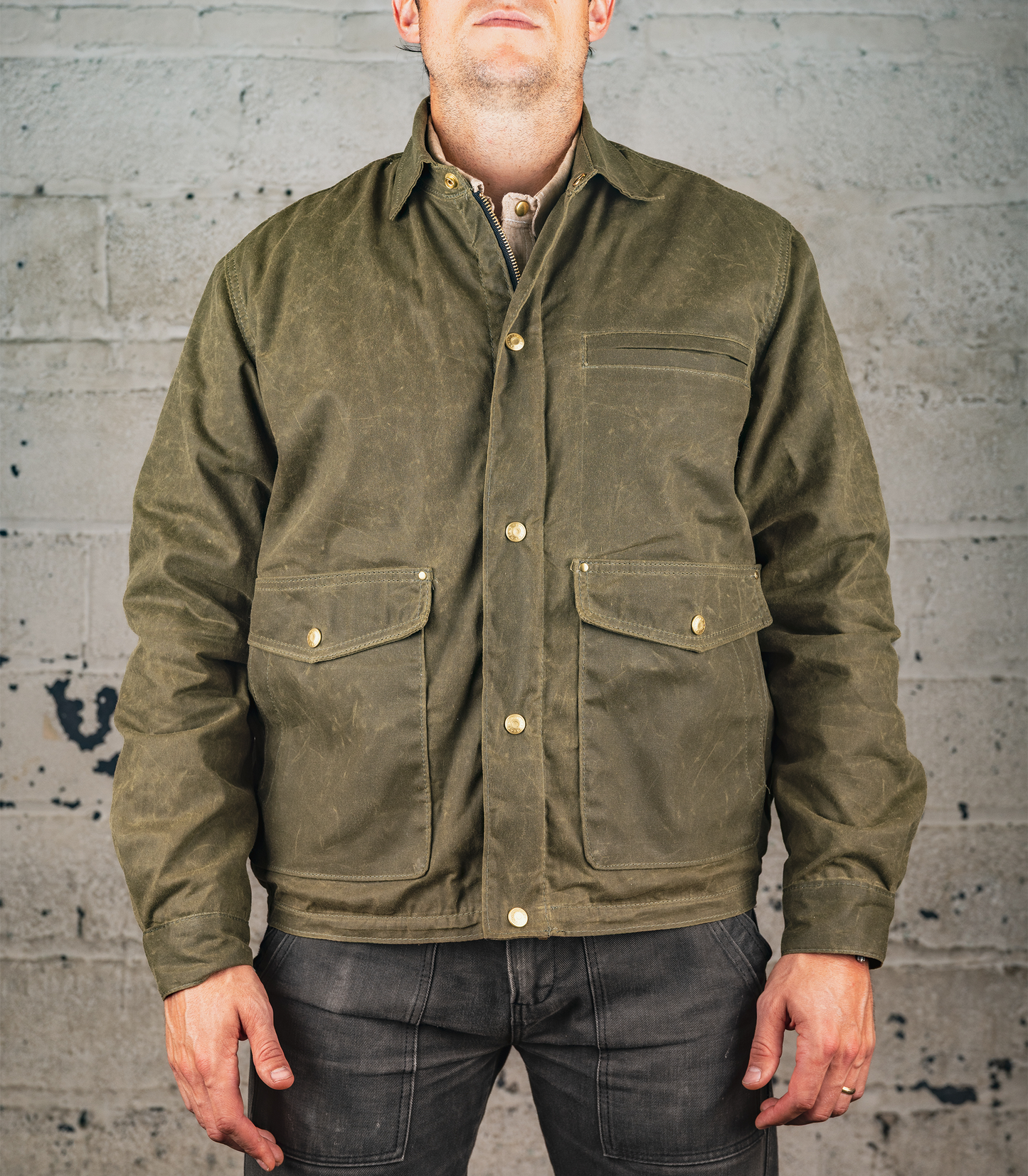 Heat Straps The Shop Jacket - Olive - Front View