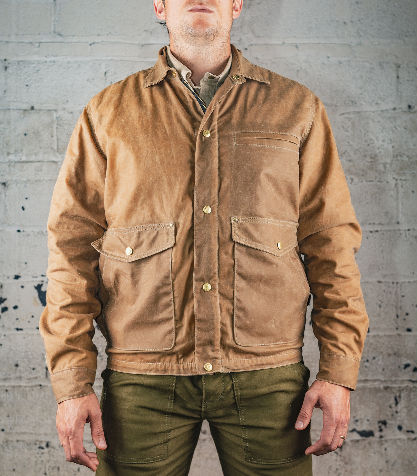 Heat Straps The Shop Jacket - Tan - Front View