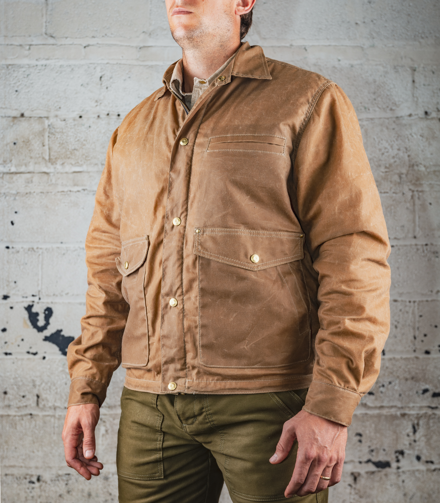 Heat Straps The Shop Jacket - Tan - Quarter View