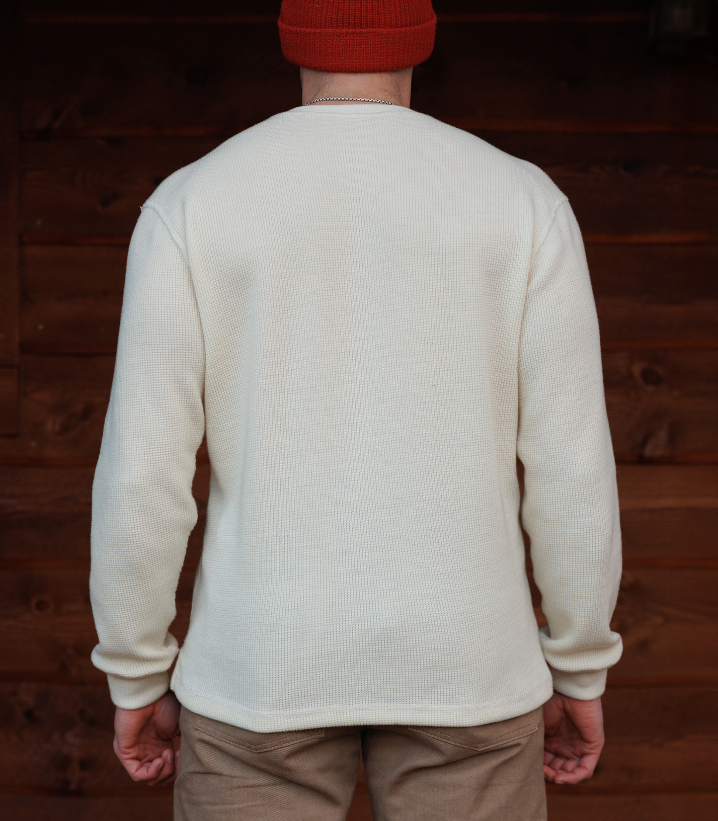 Wool Waffle Knit Shirt - Natural