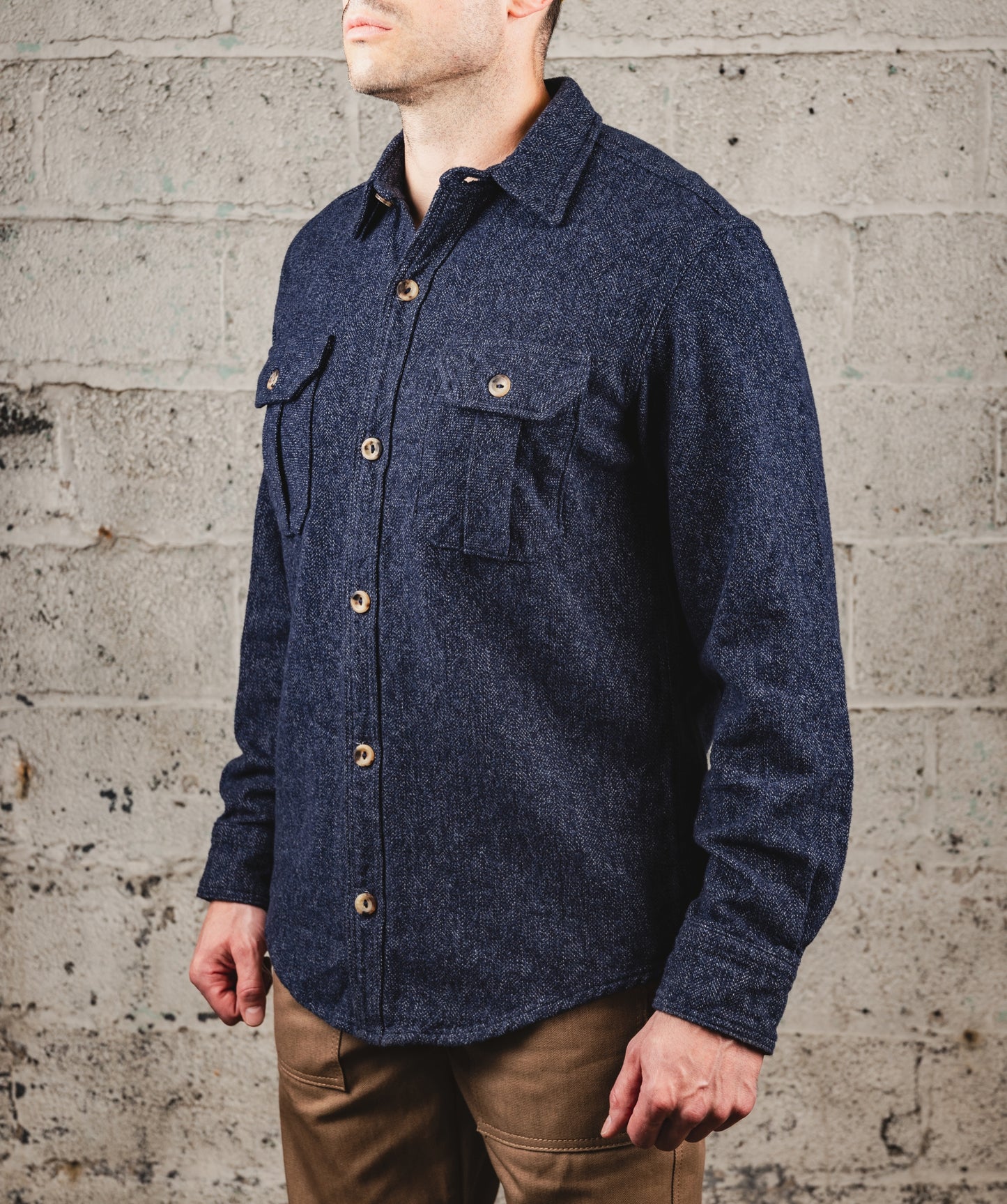 The Flannel- Navy