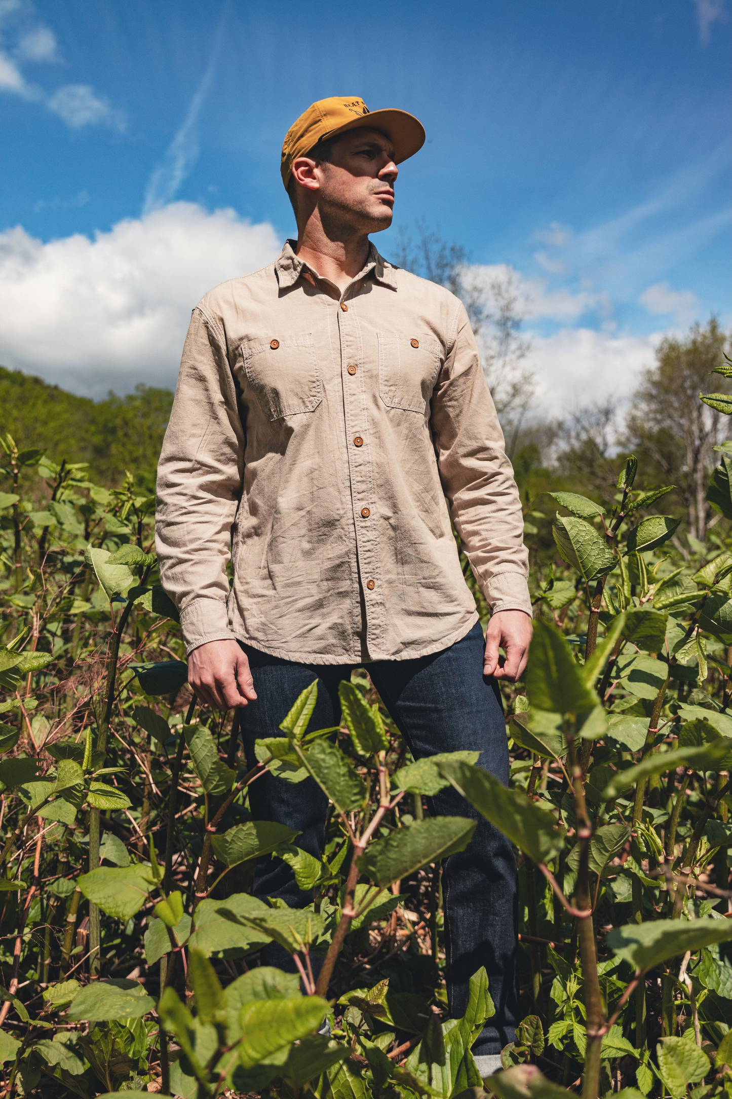 The Chambray Work Shirt Tan