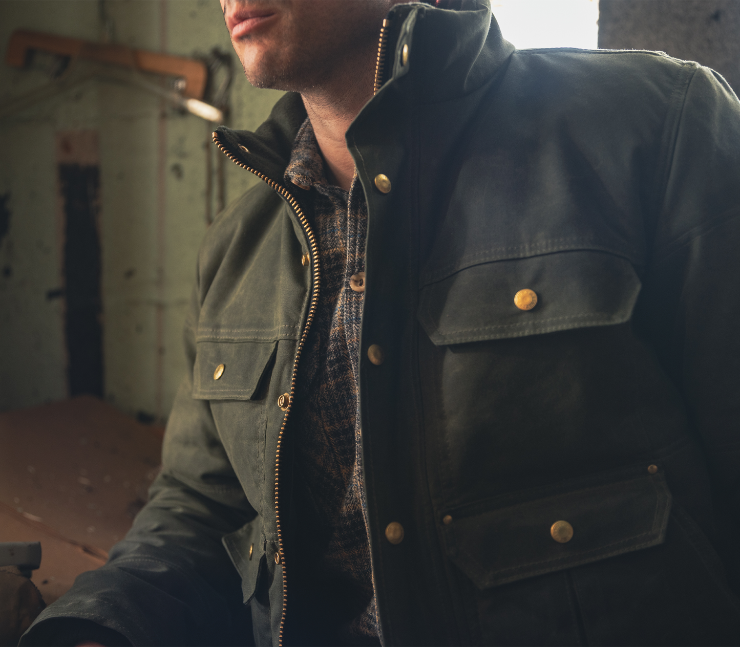 The Short Insulated Chief Jacket - Olive