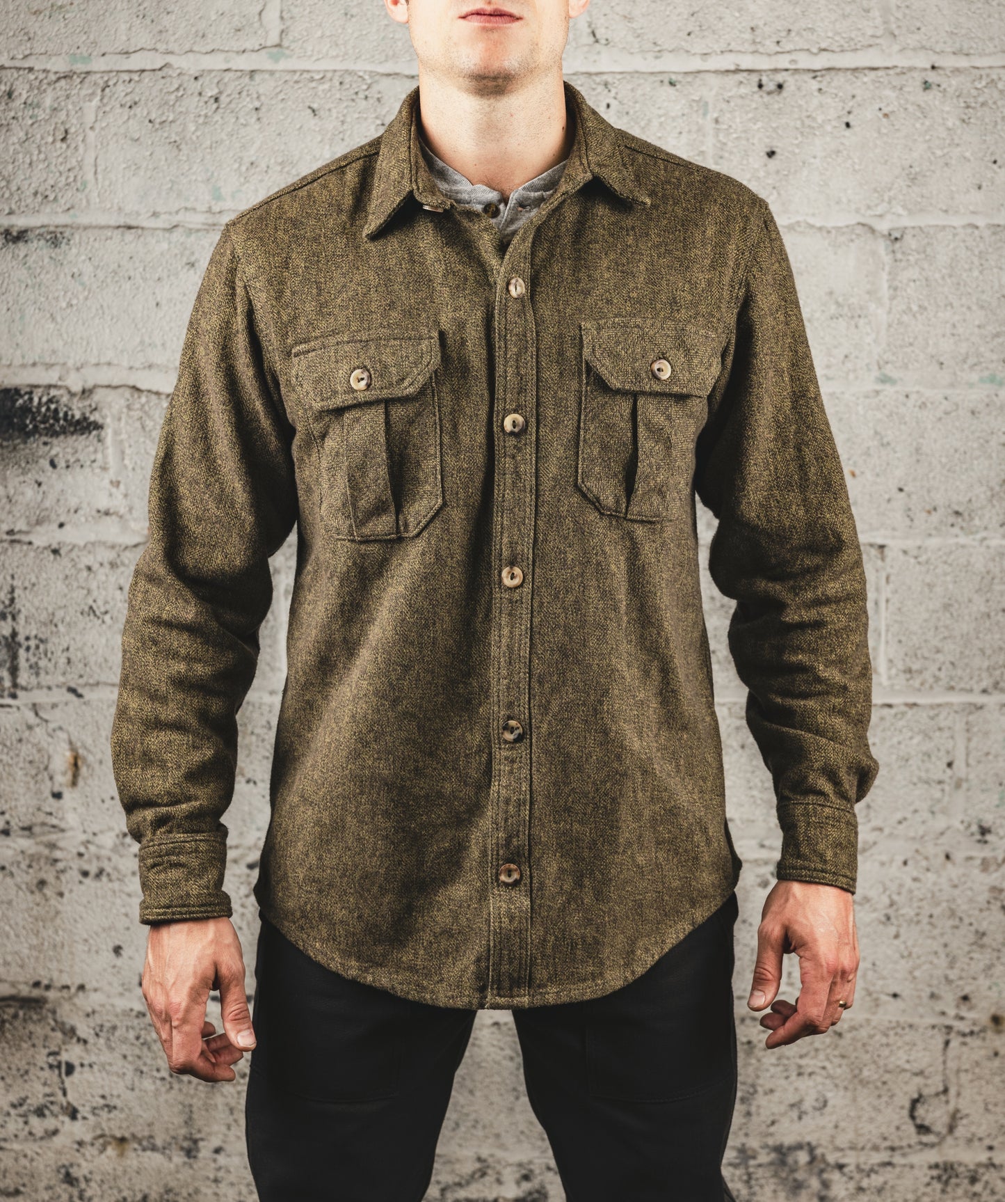 The Flannel- Olive