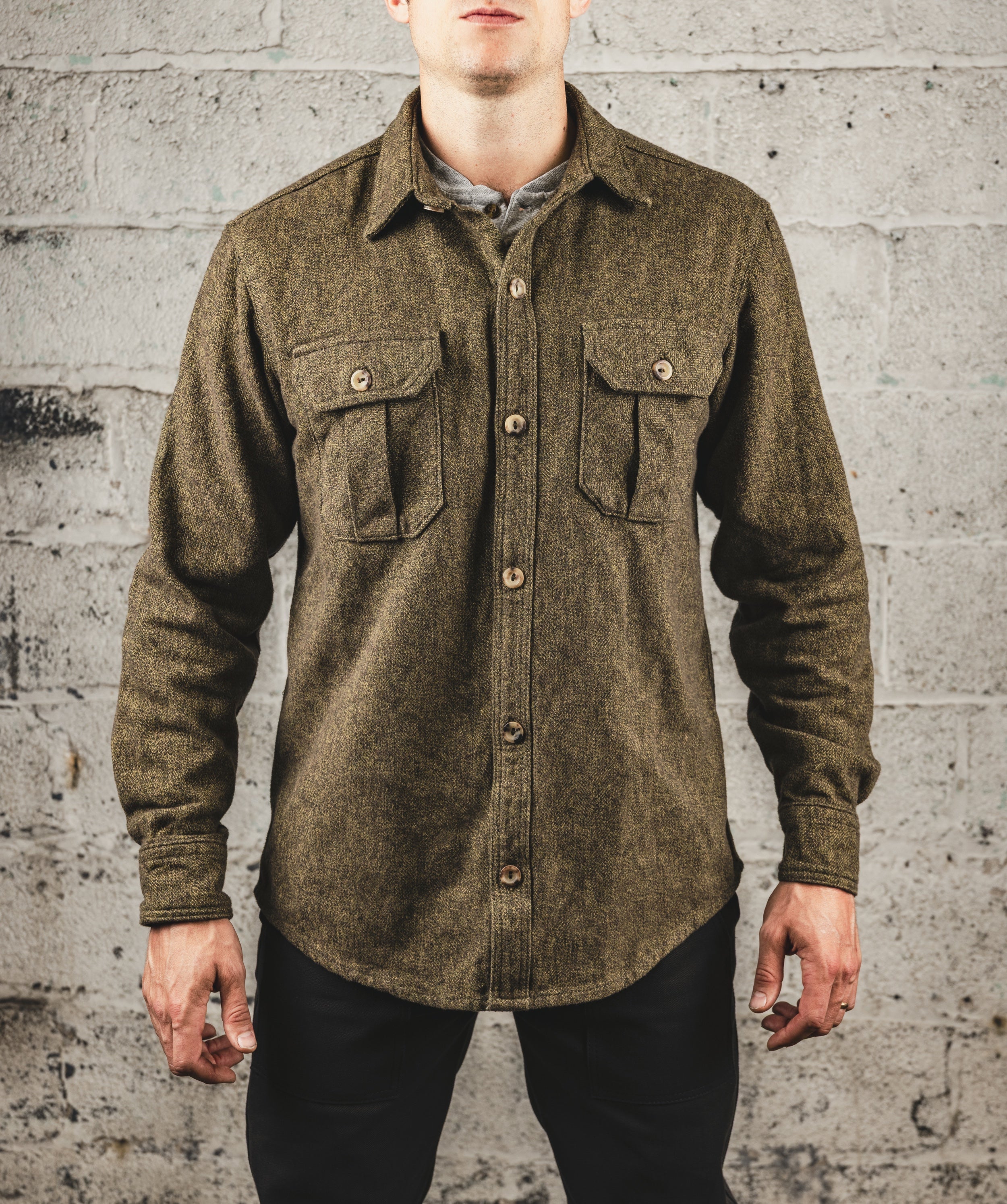 The Flannel- Olive