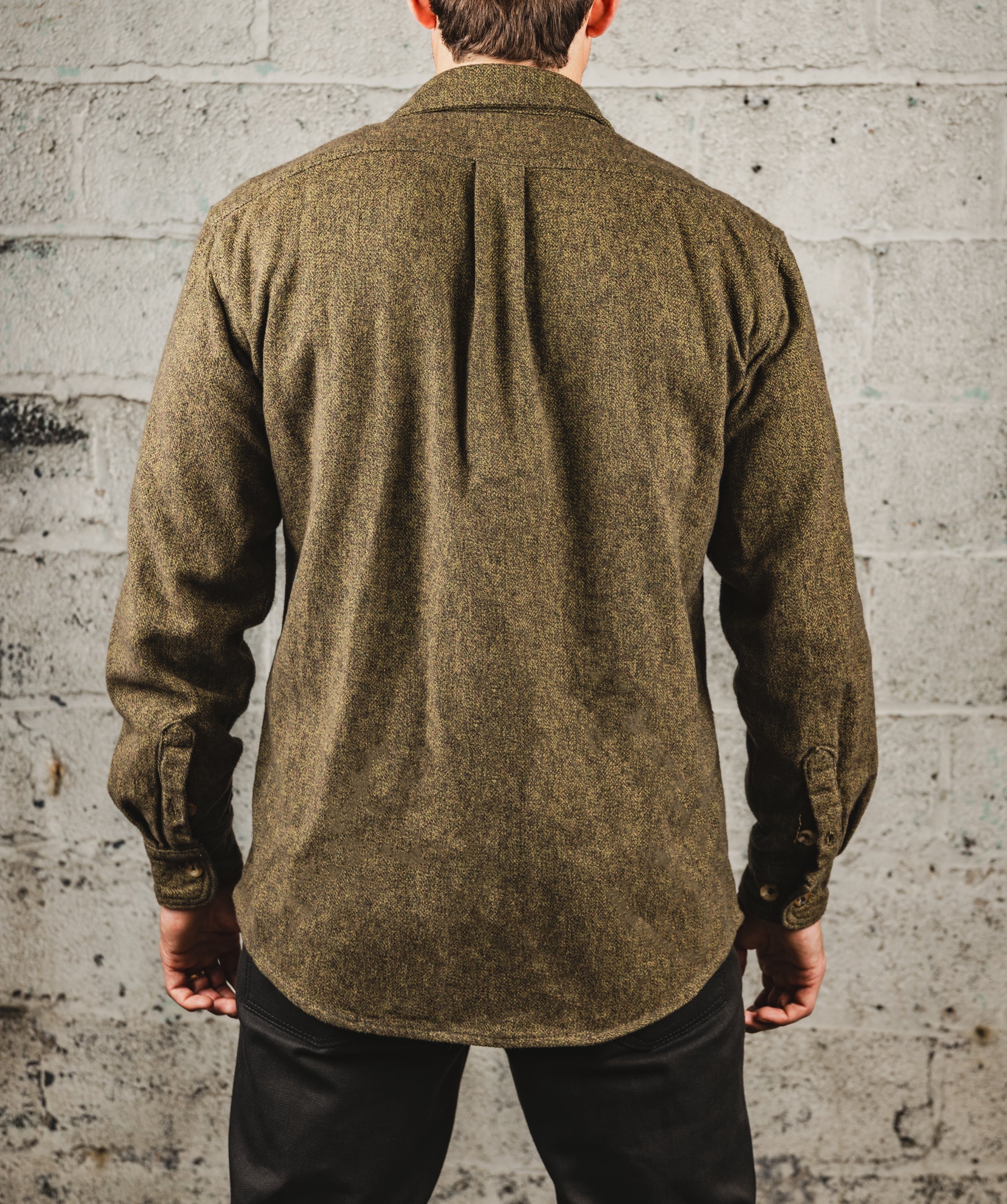 テンダーロイン マスターピース スタンドフランネルシャツ オリーブ 20AW テンダーロイン マスターピース スタンドフランネルシャツ オリーブ