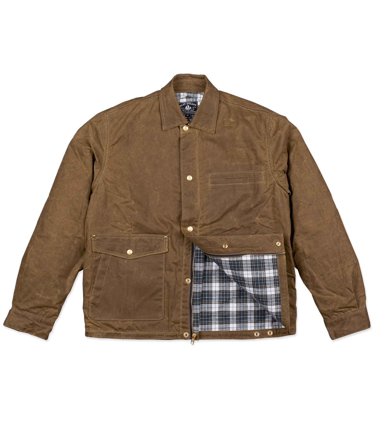 Heat Straps The Shop Jacket - Tan - Front Flap Detail