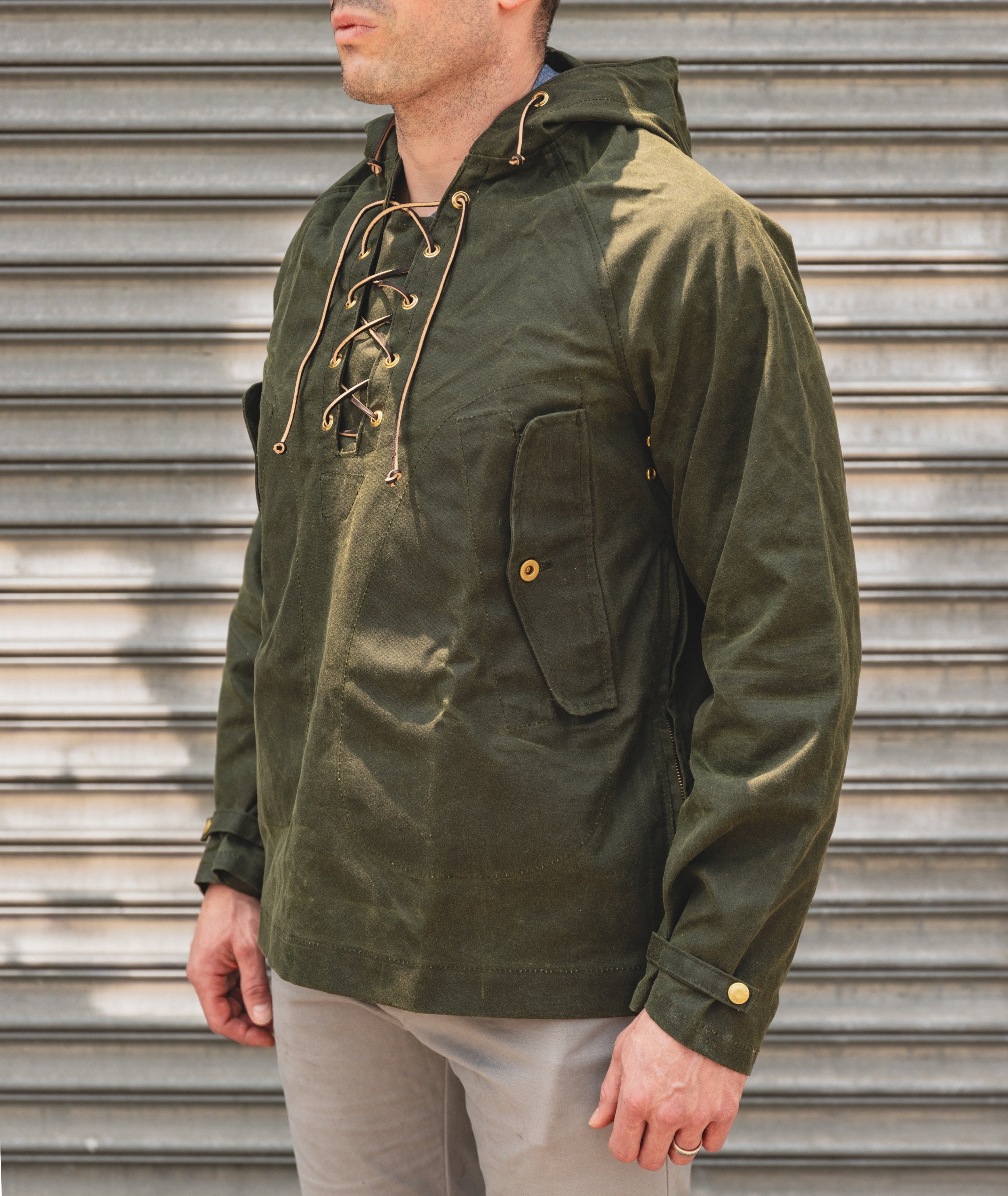 The Waxed Anorak - Olive – Heat Straps USA